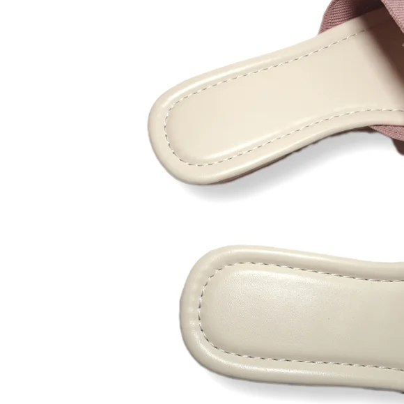 Sandals Women Shoes Slip-On Lightweight Casual Vacation Stretch Pink Shoes 7.5 - Picture 4 of 14